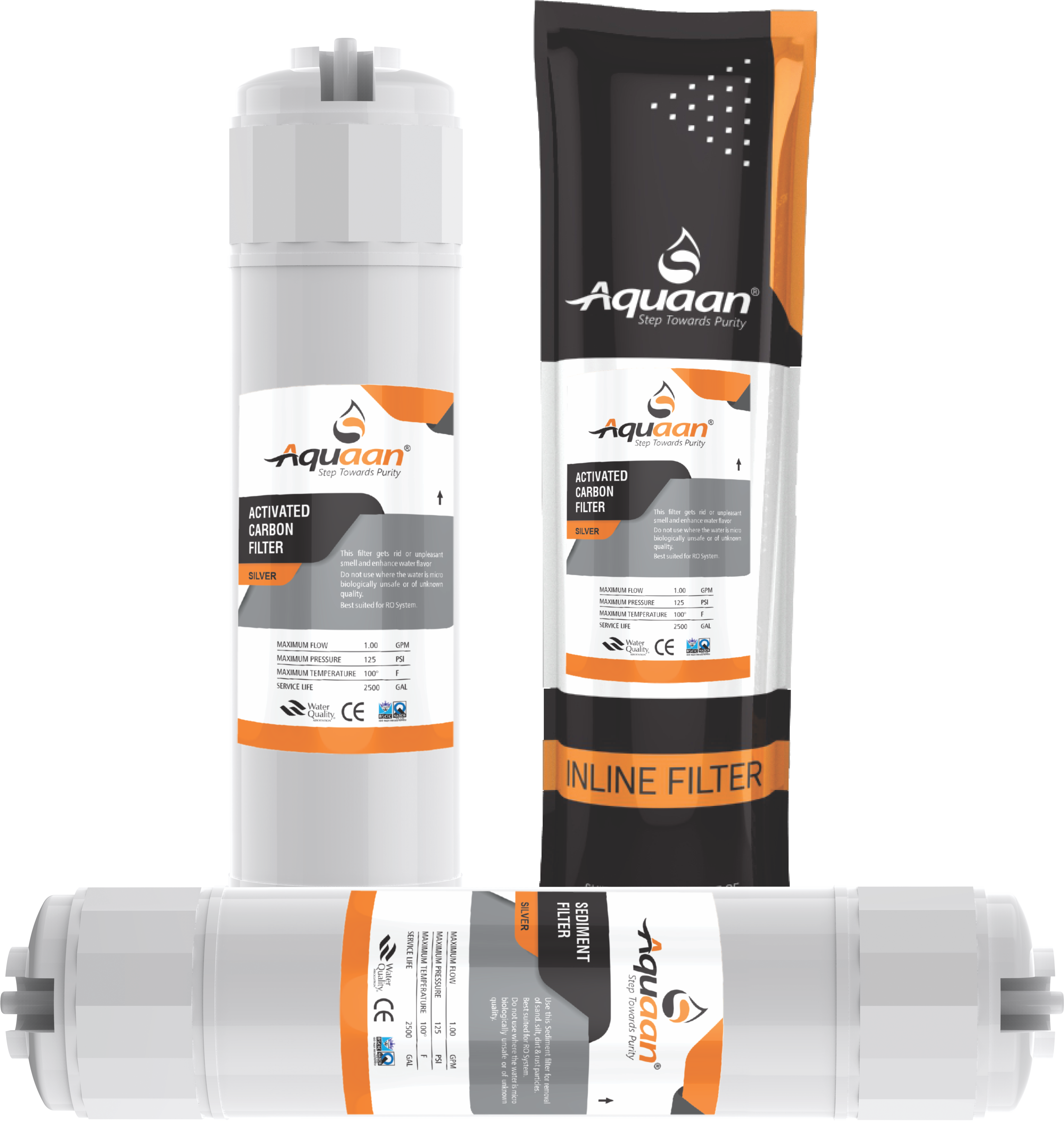 Silver Inline Filter